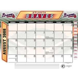 2008 2009 Atlanta Braves 22 x 17 Academic Desk Calendar (Aug 2008 