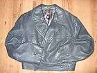 WWII GERMAN Officers leather overcoat jacket XL  
