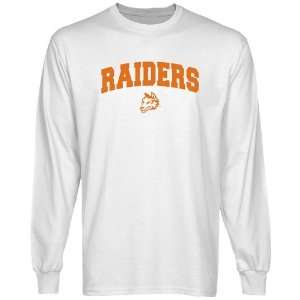   Wright State Raiders White Logo Arch Long Sleeve T shirt  Sports