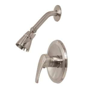   Disc Single Handle Shower Faucet, PVD Brushed Nickel: Home Improvement