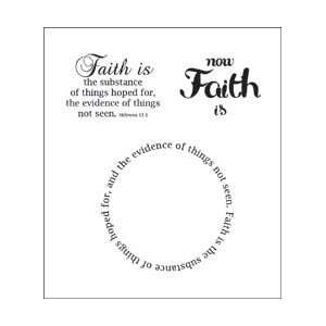   Creations Cling Rubber Stamp Set 5X6.5 Faith Heb 111