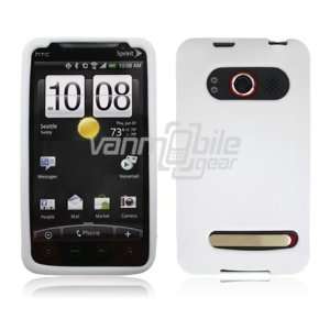  White Soft Rubber Cover for HTC EVO 4G (Sprint) 