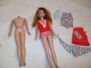 1963 NO. 3 AND NO. 4 BARBIE SKIPPER DOLLS WITH CLOTHS  