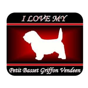   Basset Griffon Vendeen Dog Mouse Pad   Red Design 