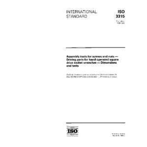 ISO 33151996, Assembly tools for screws and nuts   Driving parts for 