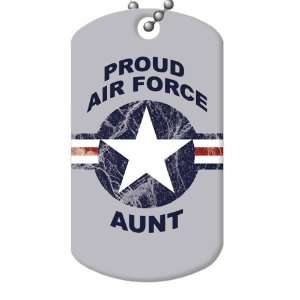  Proud Air Force Aunt Dog Tag and Chain 