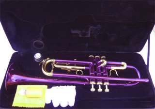 NEW PURPLE BAND TRUMPET W/CASE APPROVED+ WARRANTY.  