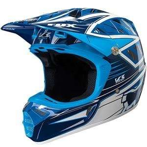  Fox Racing V 3 SX Race Helmet   Large/Blue Automotive
