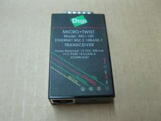 DIGI Micro Twist Model MIL 10P 10BASE T Transceiver  