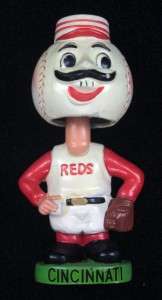1963 1965 Green Base Cincinnati Reds Bobble Head Doll  