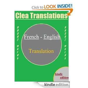 French To English Translation (French Edition) Clea Translations 