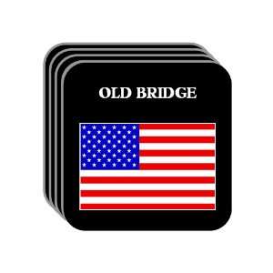 US Flag   Old Bridge, New Jersey (NJ) Set of 4 Mini Mousepad Coasters