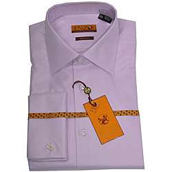 Enzo Tovare Mens Lavender French Cuff Twill Dress Shirt   
