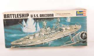 Vtg REVELL Battleship U.S.S. Arizona Plastic Model Kit  