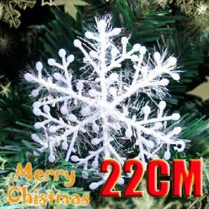   Shinning Snowflake Christmas Ornament Decoration Snow White 22cm