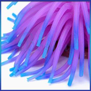 Aquarium Tank Coral Fish Silicone Vivid Water Decor Purple Blue 4x3 