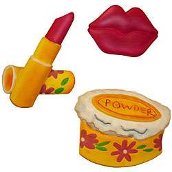   Edges Groovy Lipstick, Powder and Lips Wall Art  