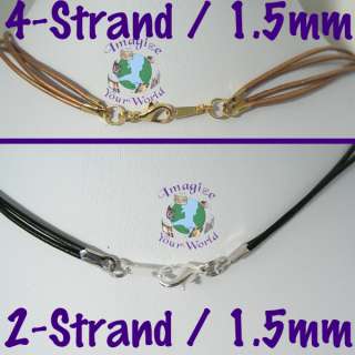 Custom MULTI STRAND 1.5mm Leather Cord Necklace COLORS!  