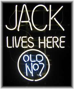 Jack Daniels Jack Lives Here Neon Bar Sign  
