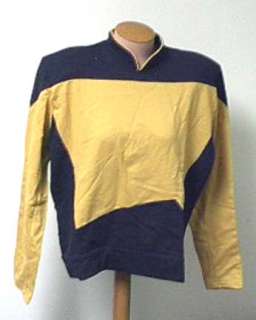 Star Trek:Next Gen Super Deluxe Uniform/Costume GOLD LG  