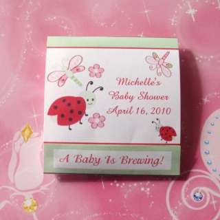 fun and original personalized favor for baby showers, our baby tea bag 