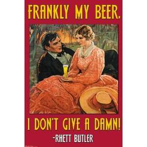  Frankly My Beer, I dont give a damn 20X30 Canvas Giclee 