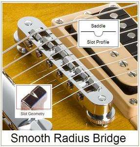 AxeMasters Tune O Matic SMOOTH RADIUS BRIDGE for String Benders/Guitar 