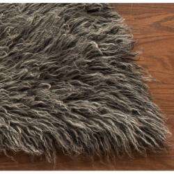   woven Alexa Standard Flokati Wool Shag Rug (8 x 10)  Overstock