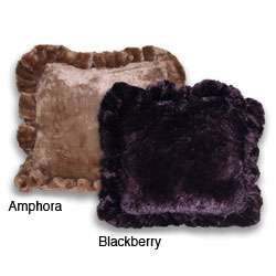 Faux Fur Ruffle Decorative Pillow  