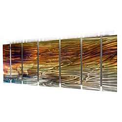 Ash Carl Warm Breeze 7 piece Metal Wall Art Set  
