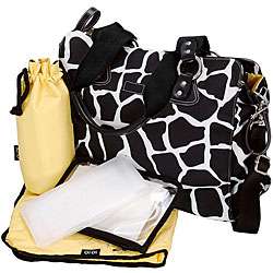 OiOi Black and White Giraffe Tote Diaper Bag  Overstock