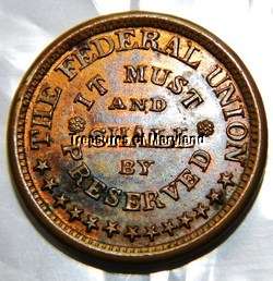 OLD US CIVIL WAR TOKEN 1861 64 RARE BY ERROR COIN  