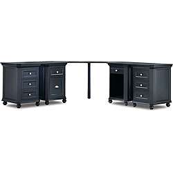 Tribeca Corner Desk with Four Cabinets  Overstock