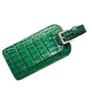  Graphic Image Crocodile Leather Luggage Tag 6.25 x 2.5 in 