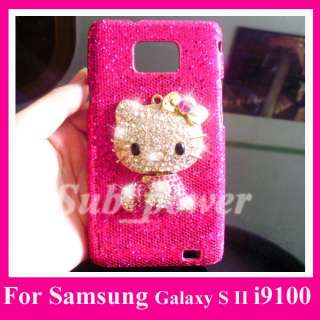 Samsung Galaxy S II i9100 3D Hello Kitty Bling Case B2  