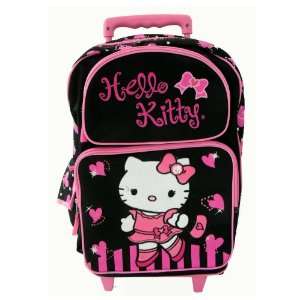  Hello Kitty: Large Rolling Backpack / Luggage / Black 