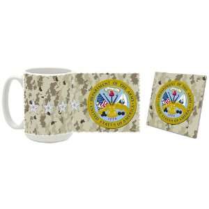  Army Rank General Coffee Mug/Coaster Combo: Kitchen 