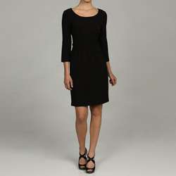 Calvin Klein Womens 3/4 sleeve Black Dress  Overstock