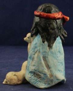   Boy Two Little Lambs   Goebel Hummel Figurine Ted Degrazia dated 1987