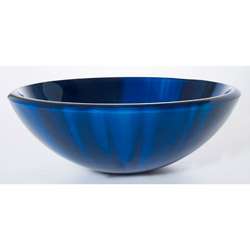 DeNovo Bedazzling Blue Bowl Glass Vessel Sink  Overstock