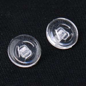  25 Pairs Silicone Eyeglass Nose Pads Round Screw In 