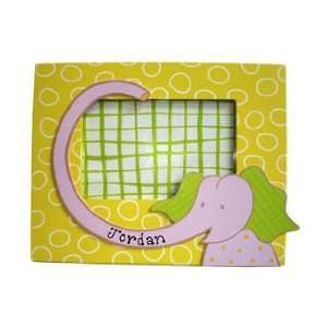  Personalized Pink Elephant Frame Christmas Ornament: Home 