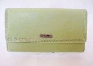 Sonoma Green Genuine Leather Checkbook Women Wallets  