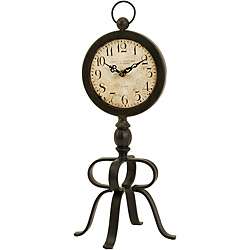 Iron and Wood Royal Provence Table Clock  
