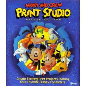   Mickey and Crew Print Studio Deluxe Edition (3.5 diskettes) Software