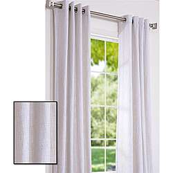 Ivory Cotton Linen 96 inch Grommet Curtain Panel  