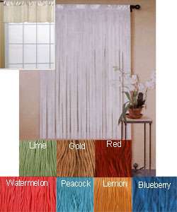 String Time 63 inch Pole Top Window Curtain Panel Pair and Valance Set 