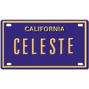   Celeste Mini Personalized California License Plate 