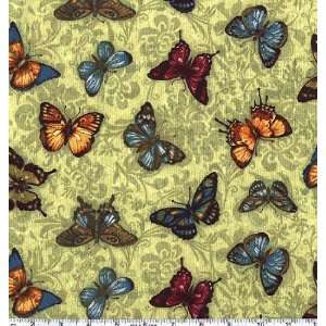  45 Wide Metamorphosis Butterflies Autum Fabric By The 
