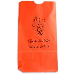 Personalized Goodie Bag   Orange (50 Bags) Arts, Crafts & Sewing